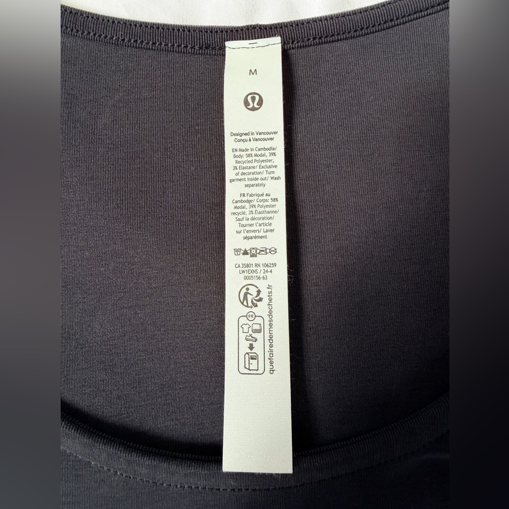 Lululemon Drapey Softstreme Long-Sleeve Black Maxi Dress Medium - Picture 6 of 11